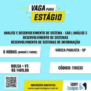 Vaga De Est Gio Para Ads A Partir Do Semestre V Rzea Paulista Fatec Jundia