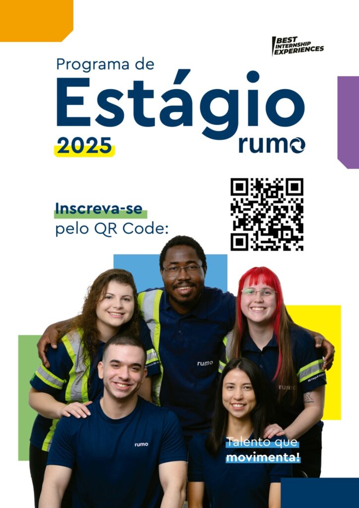 Vagas de Estágio abertas na Rumo em Itu/SP, para você que deseja estagiar e movimentar o seu talento na maior operadora de ferrovias do Brasil!

Requisitos:
🔵 Ser estudante, com matrícula ativa, em cursos superiores (bacharelado e tecnólogo) e previsão de formação entre junho de 2026 e dezembro de 2026;
🔵 Disponibilidade para atuar em Itu/SP.